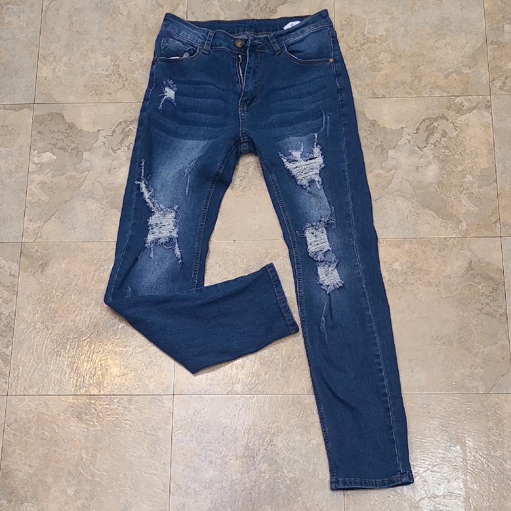 Distressed Blue Women's Jeans - NWOT